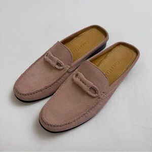 Cole Haan Tully Driver Light Pink Slip On Suede Loafers Size 6 Classic Casual